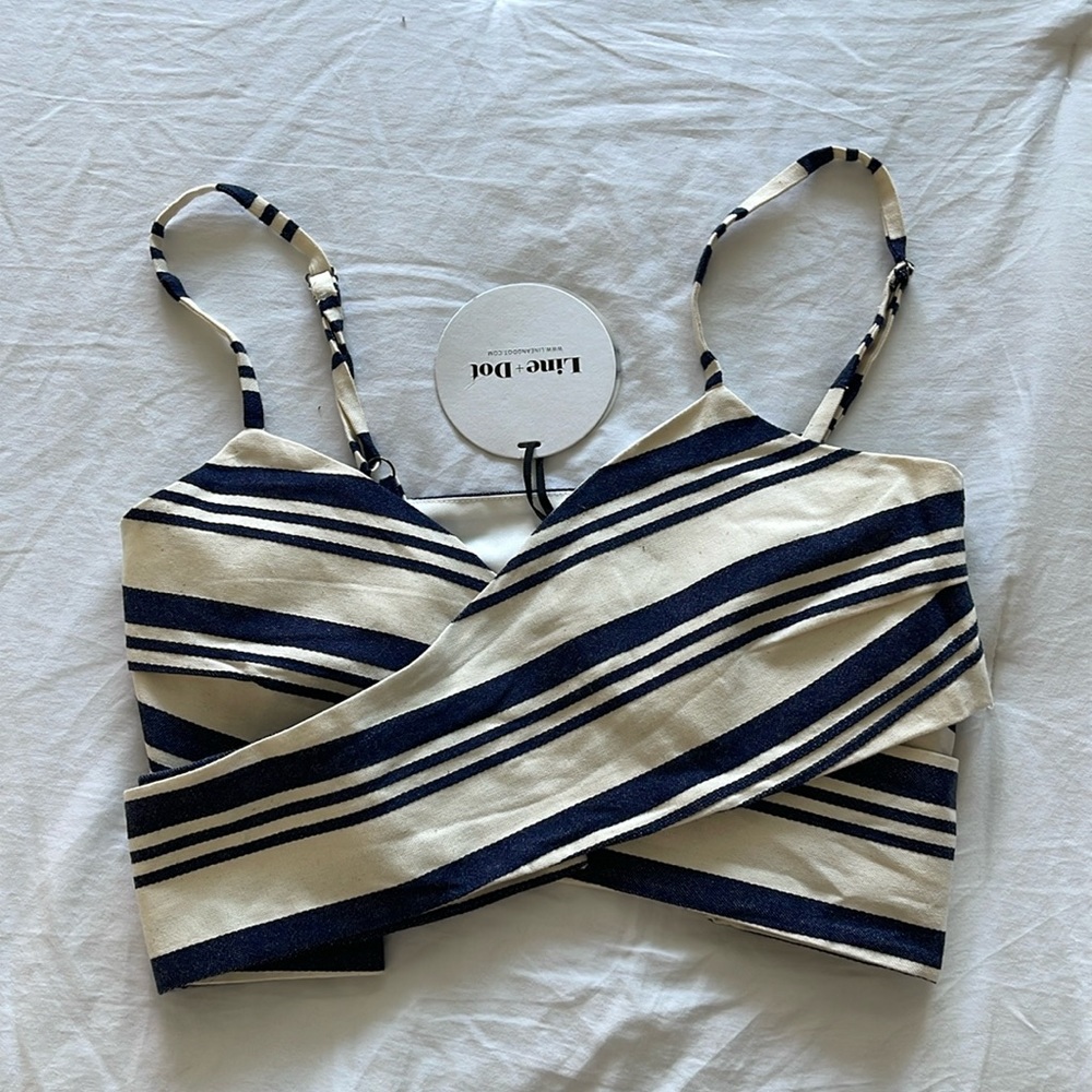 Line + Dot Natalie Crop Tie Top